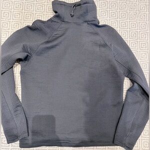 lululemon black waffle funnel neck pullover